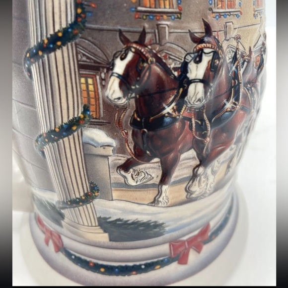 2001 Budweiser Clydesdale "Holiday at the Capitol" Christmas Stein - Picture 16 of 16